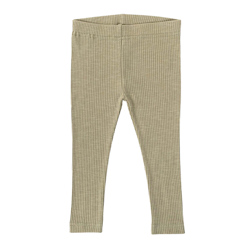 Ponchik Kids Cotton Leggings Pistachio Rib - Size 5 yr