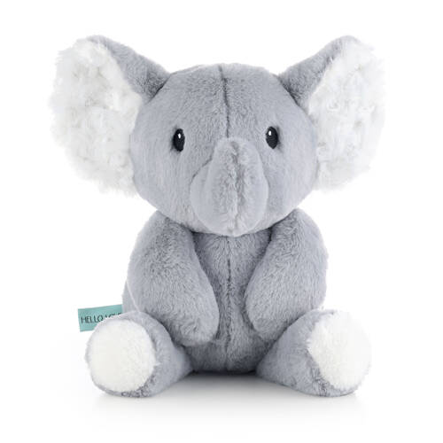 The Peanutshell Jungle Safari Gray Plush Elephant Stuffed Animal Toy - Ellie 0y+
