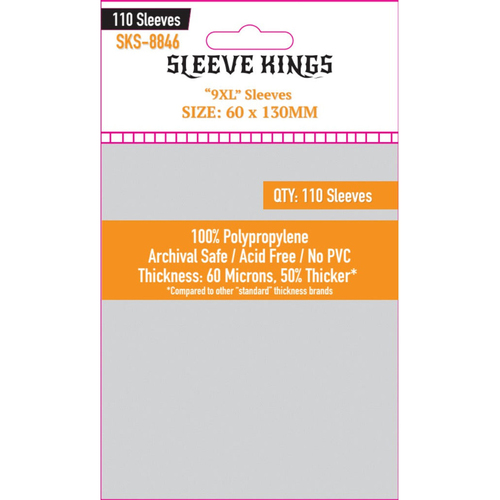 110pc Sleeve Kings 60x130mm/9XL Board Game Card Sleeves
