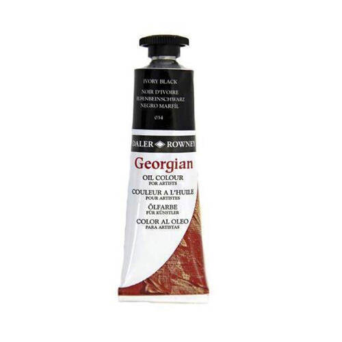 Daler Rowney Georgian Artist Oil Colour Painting Tube 225ml Ivory Black