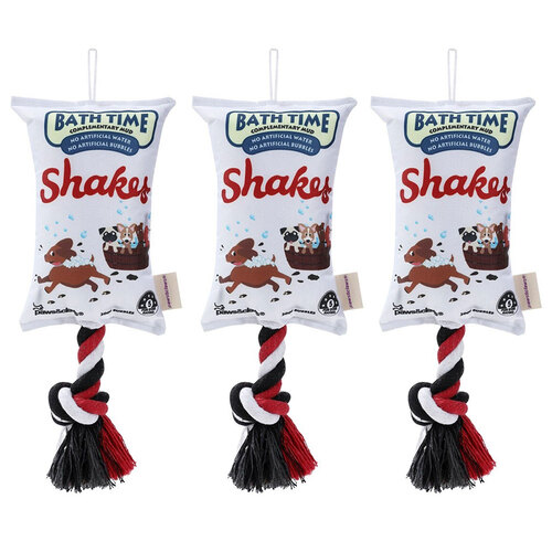 3PK Paws & Claws Shakes Lollies Oxford Tugger W/ Rope 39X21X13cm