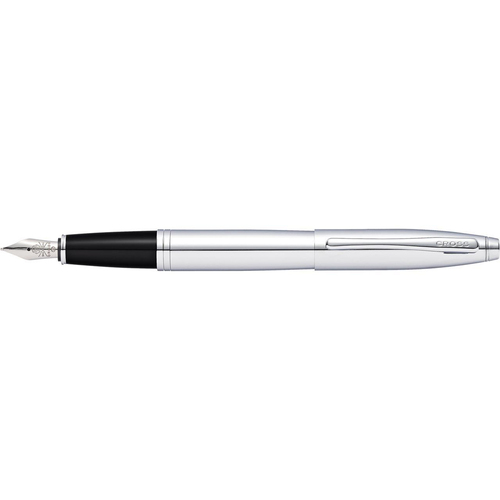 Cross Calais Fountain Pen Medium Nib Lustrous Chrome