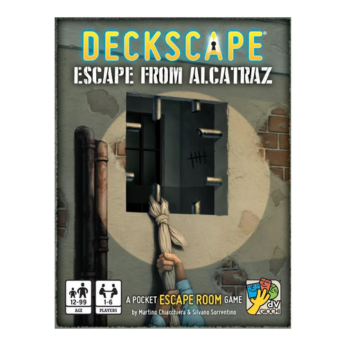 DV Games Deckscape Escape From Alcatraz Tabletop Party Board Game 12y+