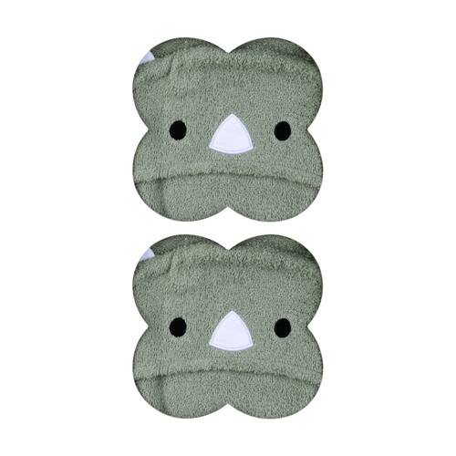 2PK The Peanutshell Kids Dinosaur Hooded Towel 100% Cotton XLarge Coverage Green