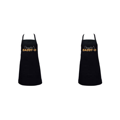 2PK Annabel Trends Cotton Screen Print Apron 60x80cm Hey Ho Daddy O