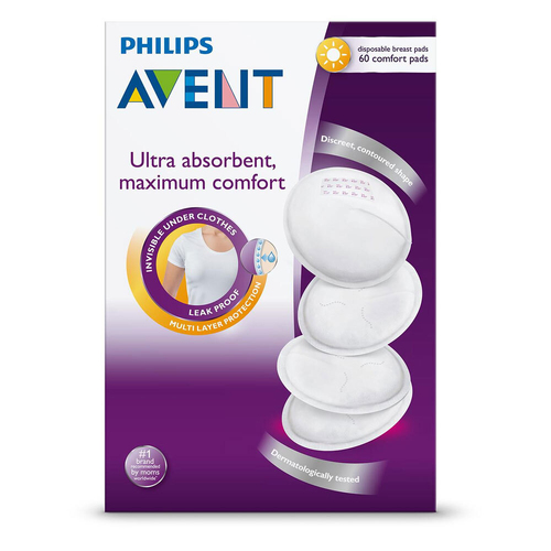 60pc Philips Avent Disposable Day Mothers Breast Pads White
