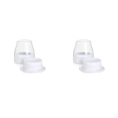 2x 2pc Philips Avent Sterile Baby Bottle Teat Travel Pack Cover White 18m+