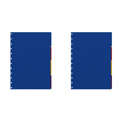 2x 4pc Filofax A4 Notebook Colour Index/Indices Divider Tab Set