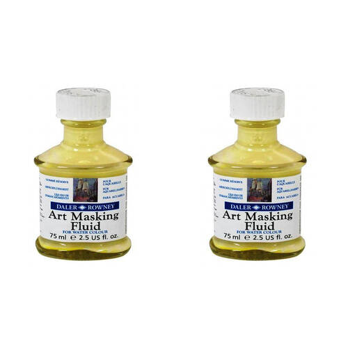 2PK Daler Rowney Liquid Fast-Drying Water Resistant Art Masking Fluid 75ml