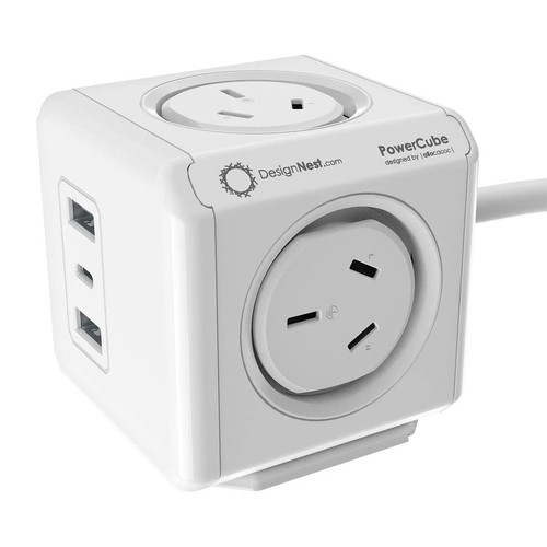 Design Nest Allocacoc Multiport Quick Charging Powercube - White