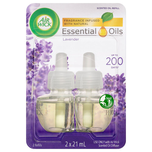 2pc Air Wick 21ml Fragrance Infused Essential Oil Lavender