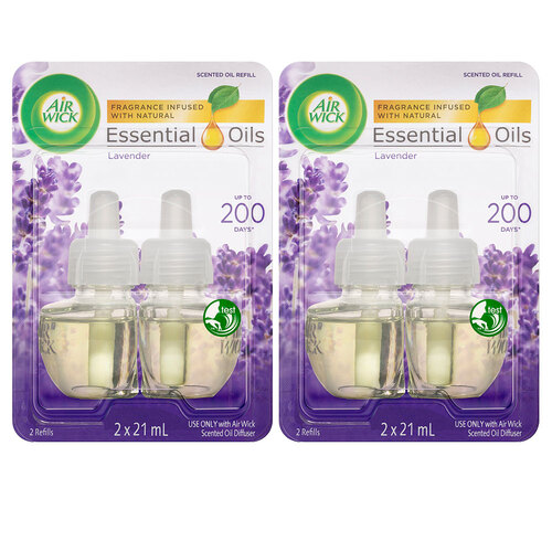 4pc Air Wick 21ml Fragrance Infused Essential Oil Lavender
