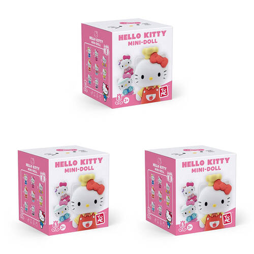 3PK Yume Hello Kitty Mini Doll 5cm Figurine S2 - Assorted 3y+