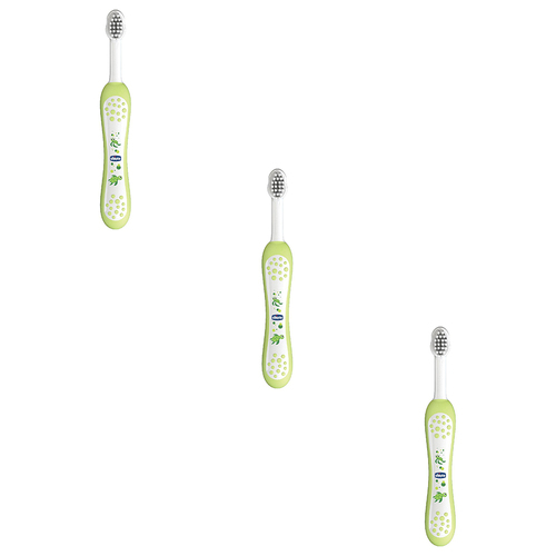 3PK Chicco Nursing Toothbrush Baby/Toddler Oral Care 6-36m Green