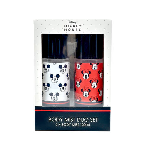 Disney Mickey & Minnie Mouse 100ml Bath Body Mist Duo Set