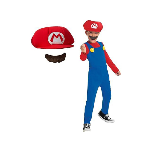Disguise Nintendo Mario Fancy Dress Costume Kids/Childrens Size 4-6 7y+