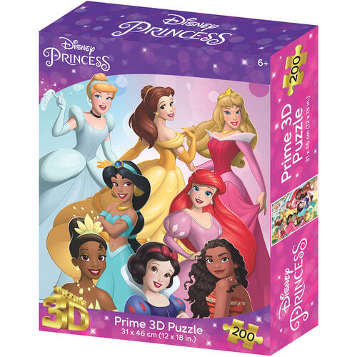 200pc Prime Disney Princess 3D Jigsaw Puzzle Kids Game 31x46cm 6y+