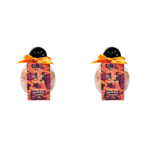 2PK Disney The Nightmare Before Christmas 175g Bath Salts Pumpkin Spice Scent