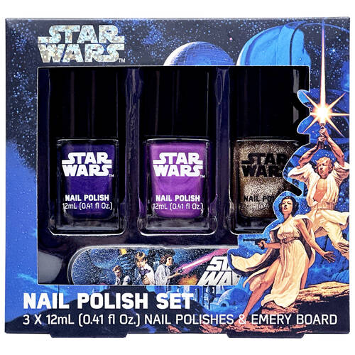 4pc Star Wars Nail Polish Trio 12ml Nail Polishes & Emery Board