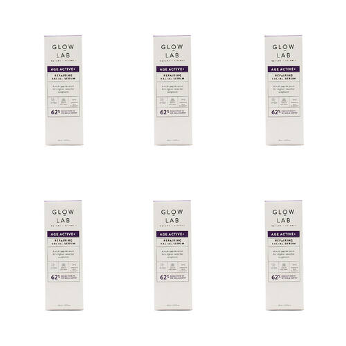 6PK Glow Lab 30ml Age Active Repairing Facial Serum Anti Aging Serum