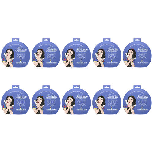 10PK Disney Snow White Hydrating Sheet Gentle Facial Mask
