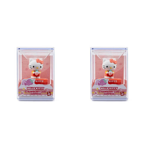 2PK Yume Hello Kitty Strawberry Cake Surprise 8cm - Assorted 3y+