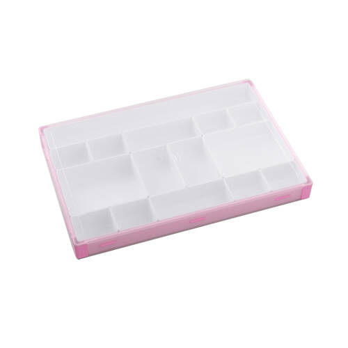 Gamegenic Token Silo XL Tabletop Gaming Dice/Card Tray - Pink/White