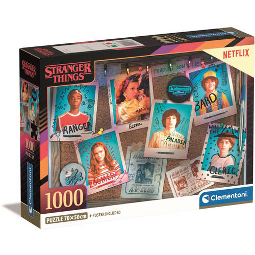 1000pc Clementoni Stranger Things Compact Jigsaw Puzzle 70x50cm
