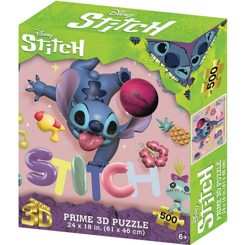500pc Prime Disney Stitch #4 Jigsaw 3D Puzzle 61x46cm 6y+