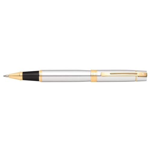 Sheaffer 300 Roller Ball Pen Stationery Chrome/Gold Trim
