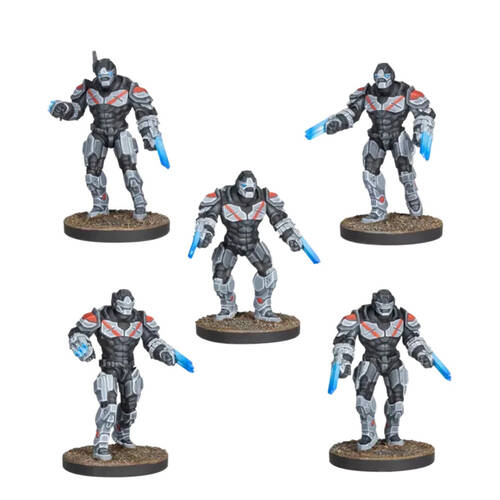 5pc Mantic Games Firefight Assault Enforcers w/ Phase Claws RPG Miniatures