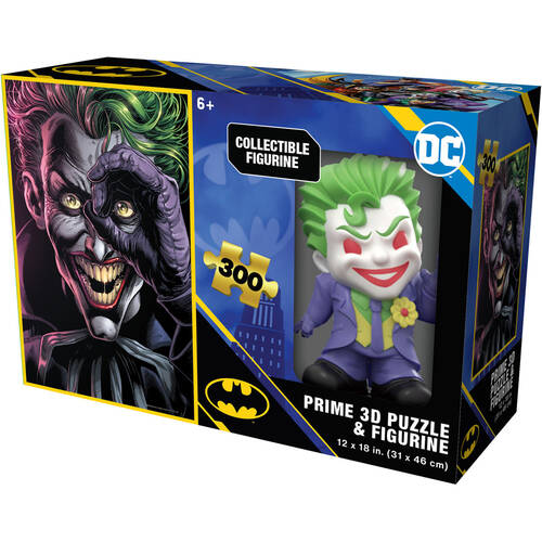 300pc Prime Joker 3D Jigsaw Puzzle 31x46cm w/ Figurine 6y+