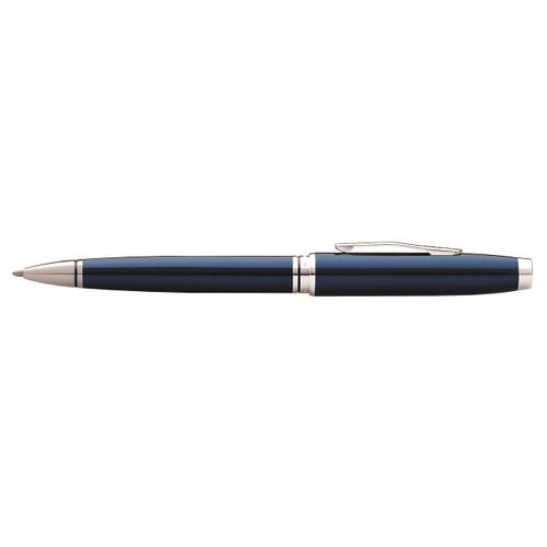Cross Coventry Ball Point Pen Medium Nib Blue Lacquer/Chrome