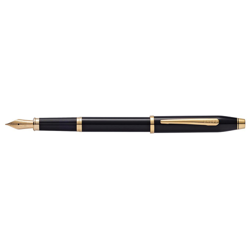 Cross Century II Fountain Pen Fine Nib 23KT Black Lacquer