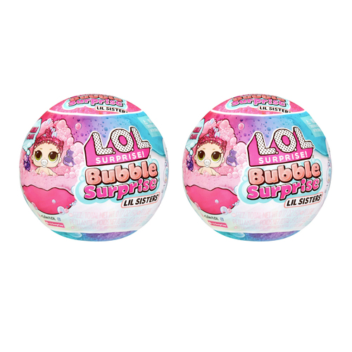 2PK L.O.L. Surprise! Bubble Surprise Lil Sisters Ball Assorted 4+