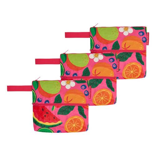 3PK Annabel Trends Womens Beach Pouch 29x27cm - Tropicana