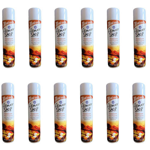12PK Flower Shop Room Fragrance Air Freshener 300ml - Sandalwood