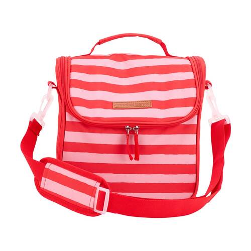 Annabel Trends Picnic Lunch Bag W/ Handle & Strap 26x15.5x25cm Red Stripe