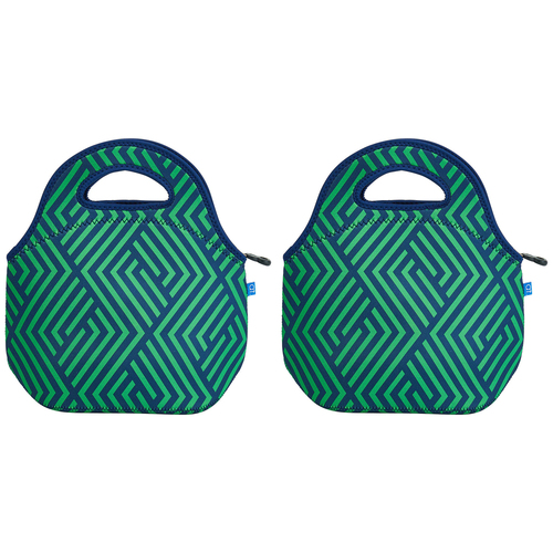 2PK Annabel Trends 30cm Neoprene Lunch Bag Food Storage - Zig Zag