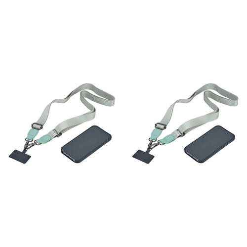 2PK Annabel Trends Stylish Hands-Free Accessory Phone Strap Lanyard Sage