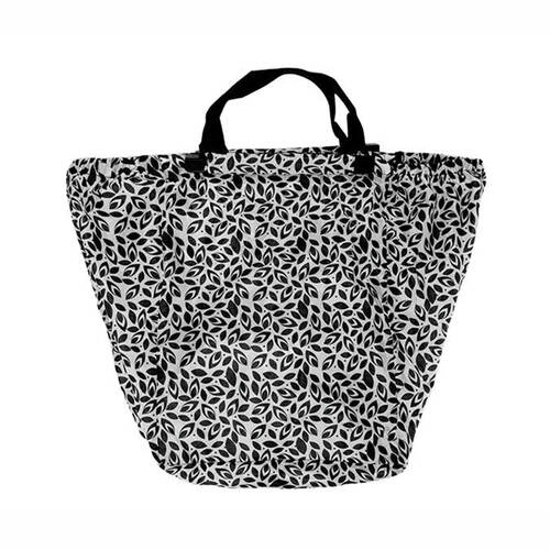 Annabel Trends Shopping/Grocery Trolley Bag 38x68cm - Leaf Black