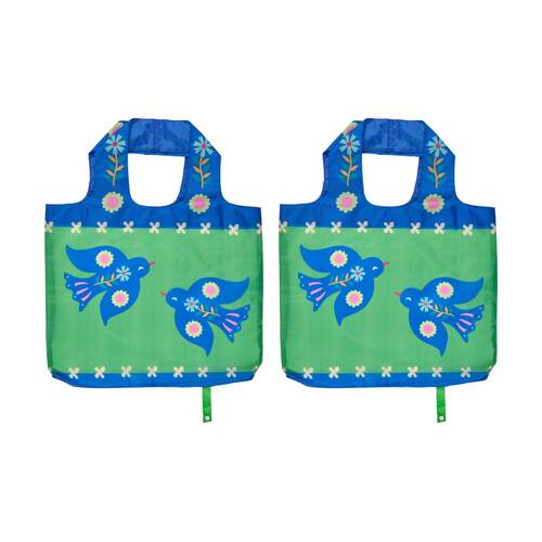 2PK Annabel Trends Reusable 20kg Capacity Shopping Tote Bag 50x42cm Fiesta Bird