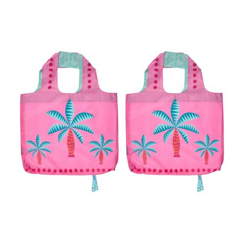 2PK Annabel Trends Reusable 20kg Capacity Shopping Tote Bag 50x42cm Fiesta Palm