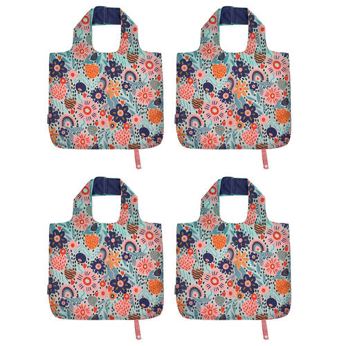 4PK Annabel Trends Reusable Shopping Tote Grocery Bag 50x42cm Garden Love