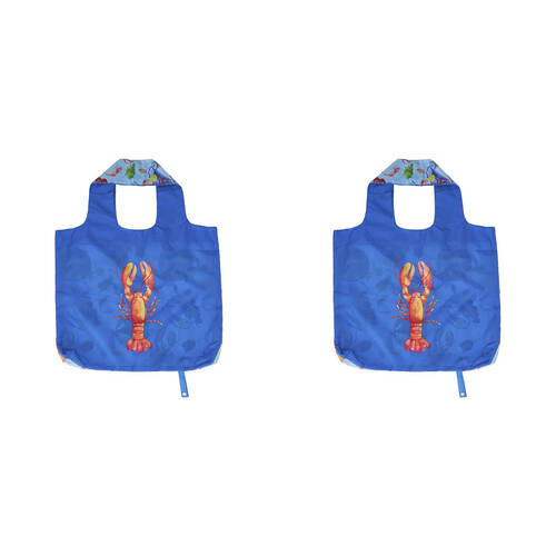 2PK Annabel Trends Shopping Tote Bag 50x42cm Reusable - Seafood