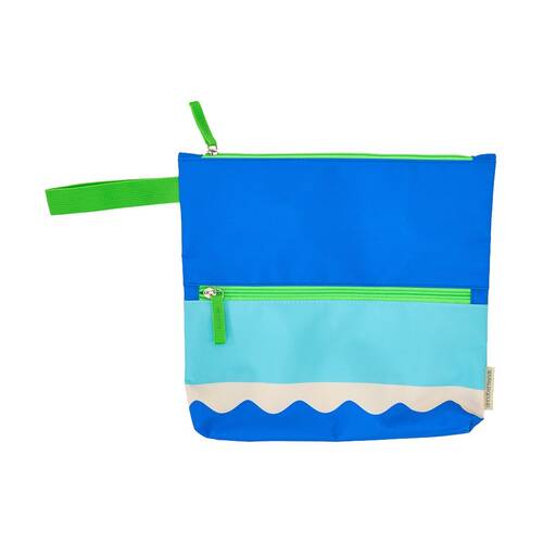 Annabel Trends Beach Wet Clothing Pouch Riptide Bag 28.5cm x 28cm Blue
