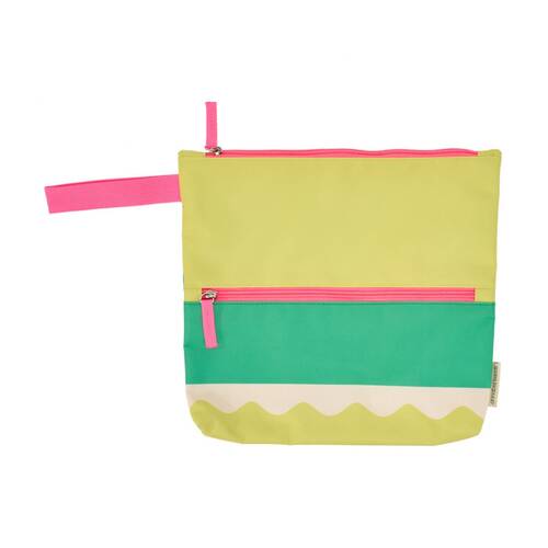 Annabel Trends Beach Wet Clothing Pouch Riptide Bag 28.5cm x 28cm Green