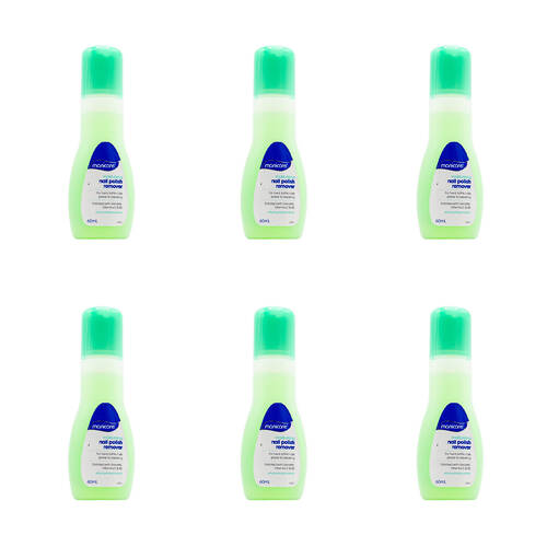 6PK Manicare Moisturising Nail Polish Remover 60ml - Green