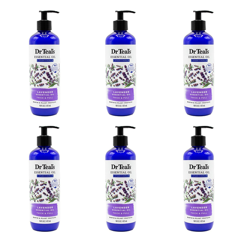 6PK Dr Teals 473ml Conditioner Thick & Full Essentials Oil Lavender Hair Care