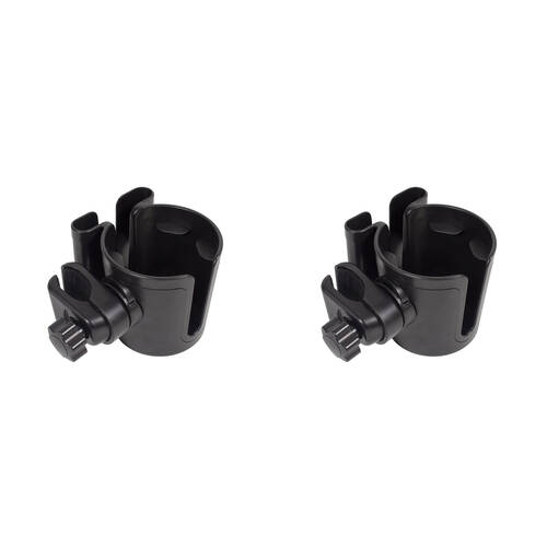 2PK Childcare Lightweight Pram/Stroller Cup and Mobile Holder Black